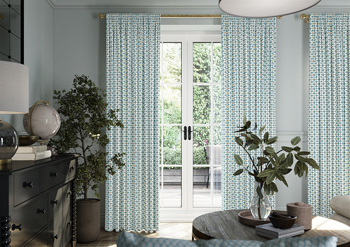 Zap, Azure - Made to Measure Curtains - Image 3